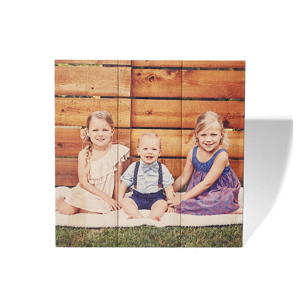 10.5 x 10.5 Planked Wood Print - Wood Print - Plak That Printing Company