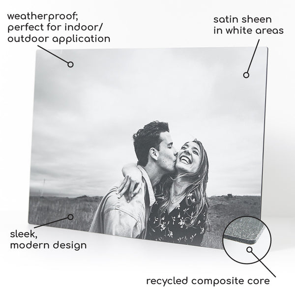 18.5 x 27.5 White Metal Print - Metal Print - Plak That Printing Company