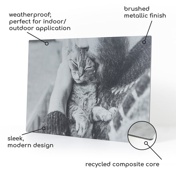 10.5 x 16.5 Brushed Metal Print - Metal Print - Plak That Printing Company