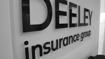 custom Acrylic Lobby Sign for deeley insurance group in ocean city maryland