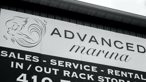 aluminum commercial signage for advanced marina in ocean city maryland