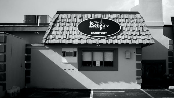 Oval Aluminum Restaurant Sign for the Bonfire in Ocean City Maryland