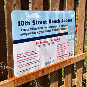 10th Street - Dune Crossing / Beach Access Sign