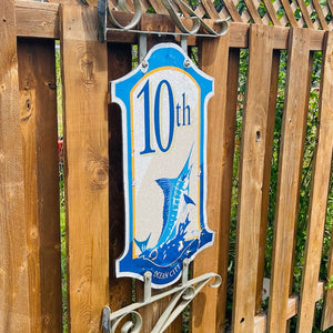 10th Street - Boardwalk Street Number Sign