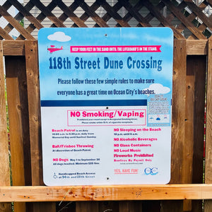 118th Street - Dune Crossing / Beach Access Sign