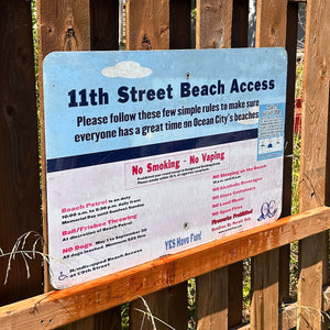 11th Street - Dune Crossing / Beach Access Sign