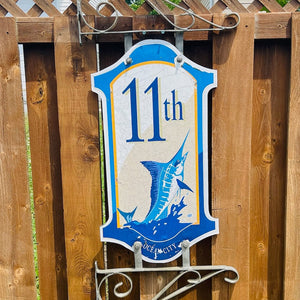 11th Street - Boardwalk Street Number Sign