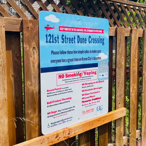121st Street - Dune Crossing / Beach Access Sign