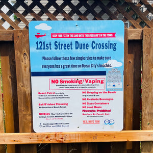 121st Street - Dune Crossing / Beach Access Sign