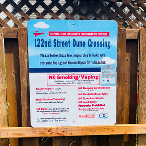 122nd Street - Dune Crossing / Beach Access Sign