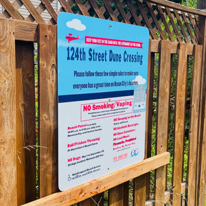 124th Street - Dune Crossing / Beach Access Sign