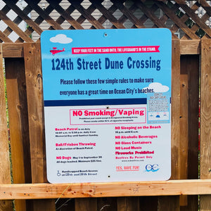 124th Street - Dune Crossing / Beach Access Sign