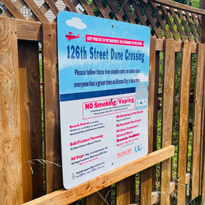 126th Street - Dune Crossing / Beach Access Sign