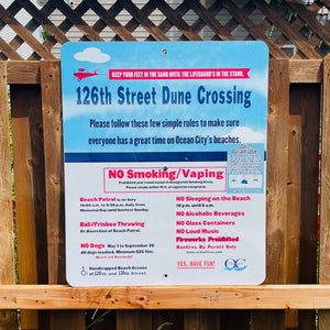126th Street - Dune Crossing / Beach Access Sign