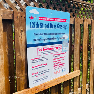 127th Street - Dune Crossing / Beach Access Sign