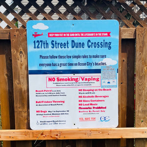 127th Street - Dune Crossing / Beach Access Sign