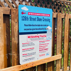 128th Street - Dune Crossing / Beach Access Sign