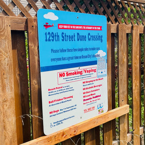 129th Street - Dune Crossing / Beach Access Sign