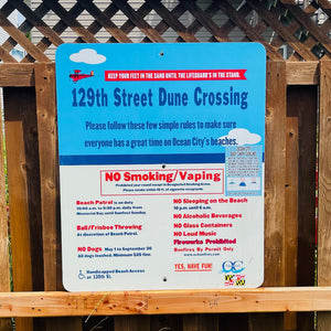 129th Street - Dune Crossing / Beach Access Sign