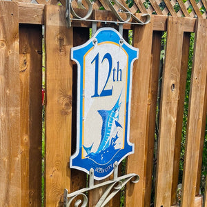 12th Street - Boardwalk Street Number Sign