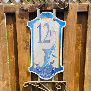 12th Street - Boardwalk Street Number Sign