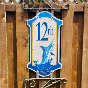 12th Street - Boardwalk Street Number Sign