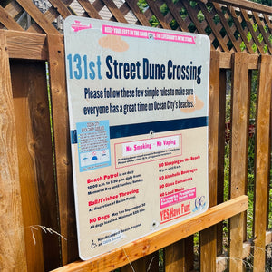 131st Street - Dune Crossing / Beach Access Sign