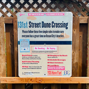 131st Street - Dune Crossing / Beach Access Sign