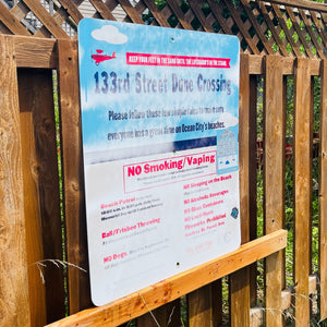 133rd Street - Dune Crossing / Beach Access Sign