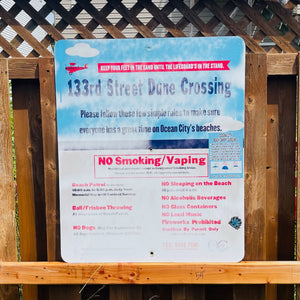 133rd Street - Dune Crossing / Beach Access Sign