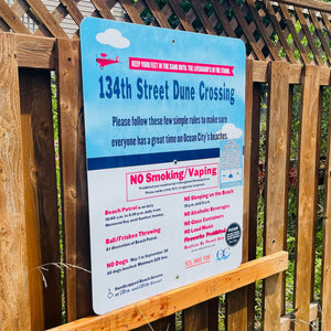 134th Street - Dune Crossing / Beach Access Sign