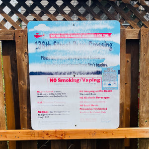 136th Street - Dune Crossing / Beach Access Sign