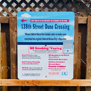 138th Street - Dune Crossing / Beach Access Sign