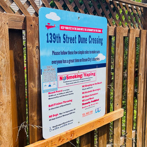 139th Street - Dune Crossing / Beach Access Sign
