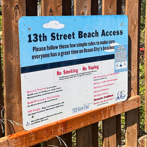 13th Street - Dune Crossing / Beach Access Sign