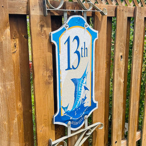 13th Street - Boardwalk Street Number Sign