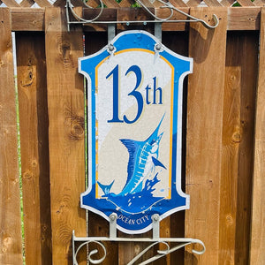 13th Street - Boardwalk Street Number Sign