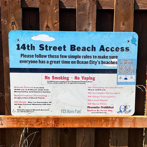 14th Street - Dune Crossing / Beach Access Sign