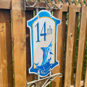 14th Street - Boardwalk Street Number Sign