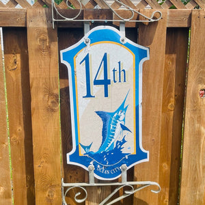 14th Street - Boardwalk Street Number Sign