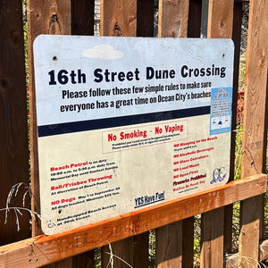 16th Street - Dune Crossing / Beach Access Sign