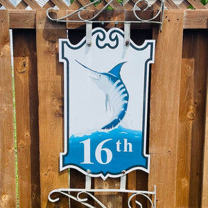 16th Street - Boardwalk Street Number Sign