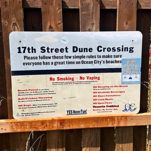 17th Street - Dune Crossing / Beach Access Sign