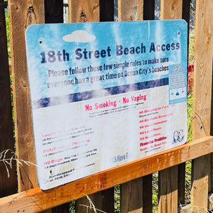 18th Street - Dune Crossing / Beach Access Sign