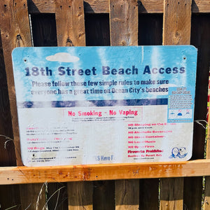 18th Street - Dune Crossing / Beach Access Sign