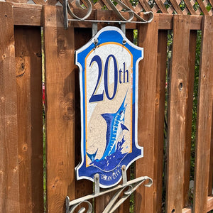 20th Street - Boardwalk Street Number Sign