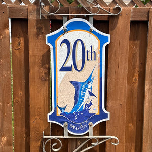 20th Street - Boardwalk Street Number Sign