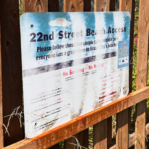 22nd Street - Dune Crossing / Beach Access Sign