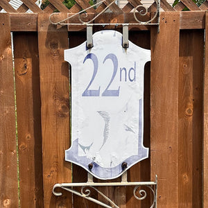 22nd Street - Boardwalk Street Number Sign