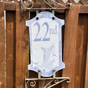 22nd Street - Boardwalk Street Number Sign